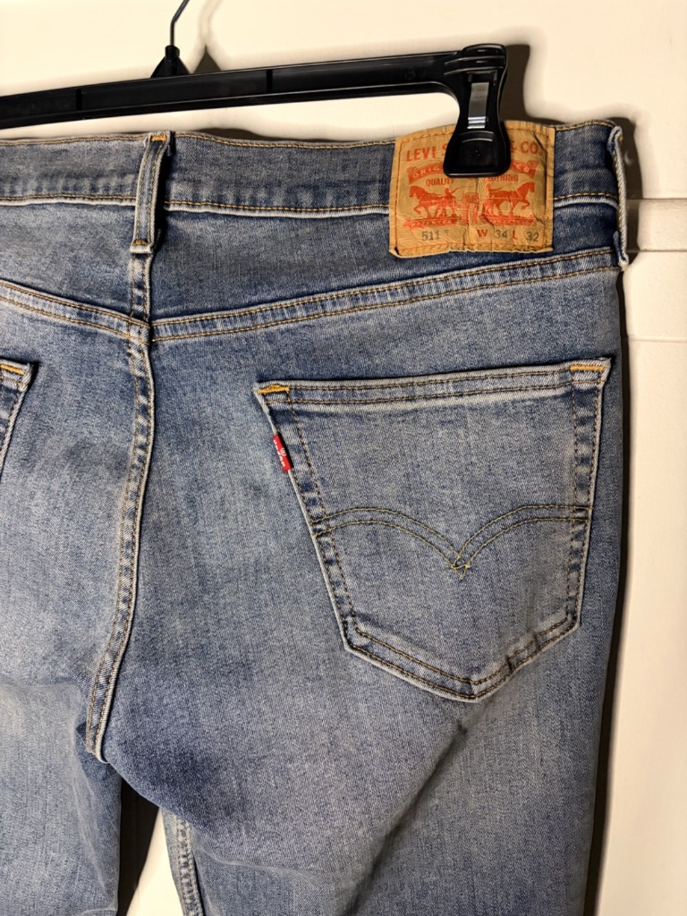 Levi's Light Blue Denim Jeans with Red Tab 511 Slim Fit